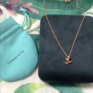 Tiffany & Co. Gold Butterfly Pendant Necklace